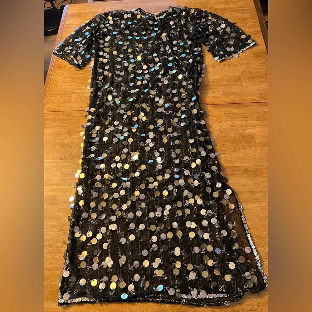 Gorgeous Black Middle Eastern Belly Dance Pailette Dress Costume